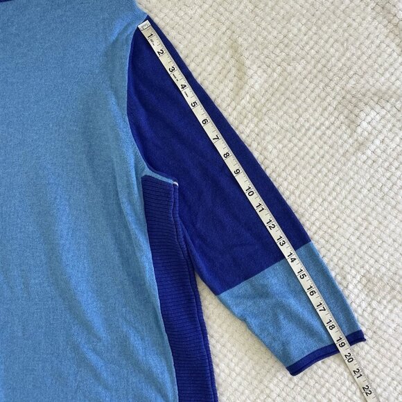 Habitat Clothes To Live Womens Geometric Colorblock Sweater Size XL Blue Cotton - Picture 15 of 16